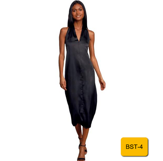 Bishop + Young Women's Dress Camila T-Back Dress XS & M - Black Designer Dress