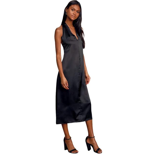Bishop + Young Women's Dress Camila T-Back Dress XS & M - Black Designer Dress