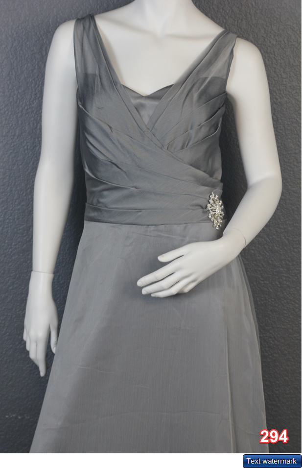 Belsoie by Jasmine L144007 Bridesmaid Gown Dress Silver SZ 16 Women Bridal Dress