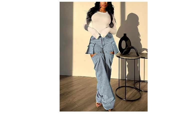 Vakkest Bell Bottom Jeans for Women Flare Jeans High Waist Bootcut Plus, XXL