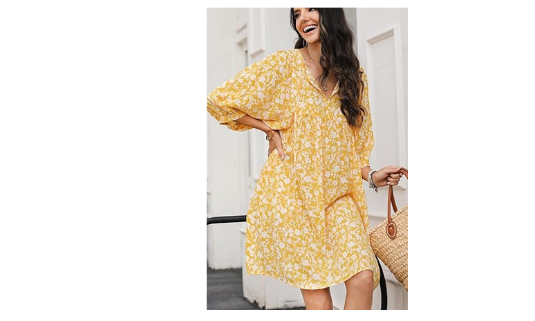 Dokotoo Women's Casual Dresses for Women 2024 Summer Resort Wear Bohemian, L