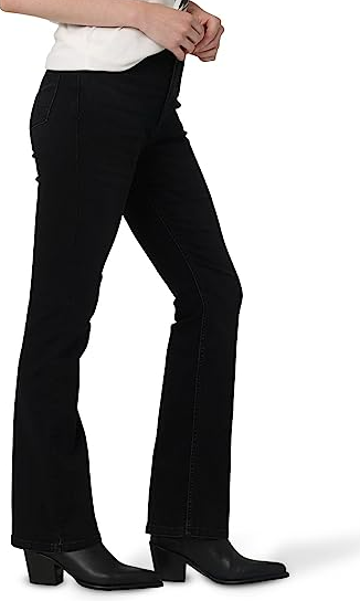 Wrangler womens High Rise Bold Boot Jeans, Black, 12 /31x30 US