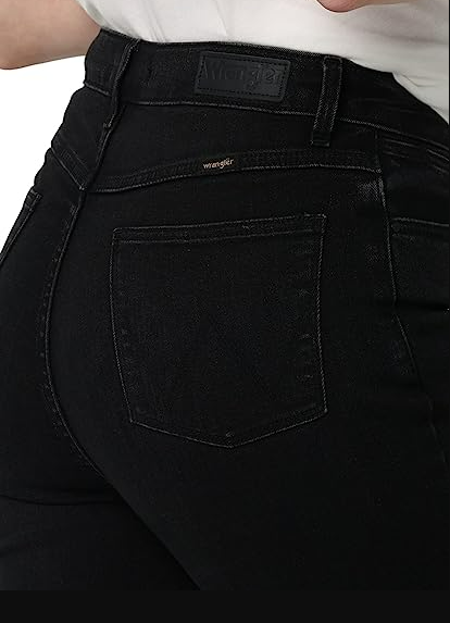Wrangler womens High Rise Bold Boot Jeans, Black, 12 /31x30 US