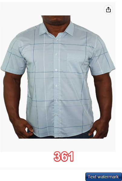 Zhadel Men's Regular-Fit Short-Sleeve Casual Elegant Business Shirt w Pocket M
