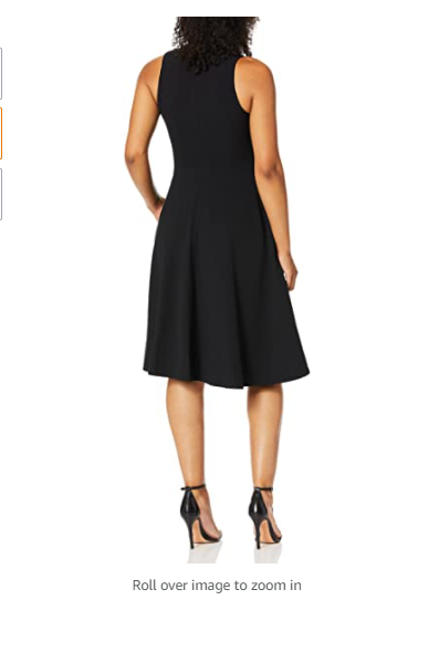 Dress the Population Women's Catalina Solid Sleeveless Fit & Flare Midi Dress S