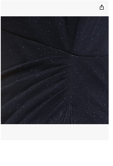 Alex Evenings Womens Long Glitter Mesh Cold Shoulder Dress Dark Navy Glitter 14W