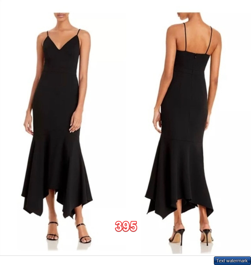 AQUA Asymmetric Flounce Cocktail Dress $238 Size 4 Aqua Women's Dress Designer