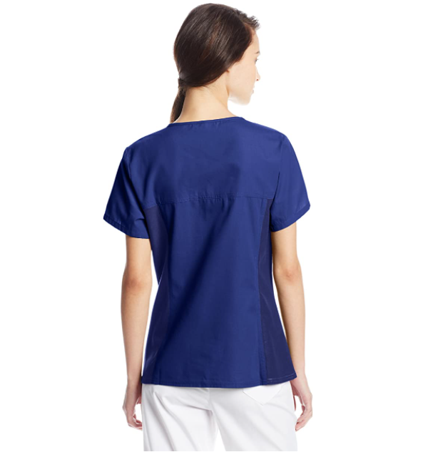 Cherokee Women's V Neck Scrubs Shirt, Navy, XXXXX-Large 5XL