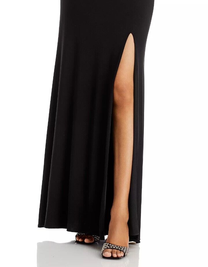 AQUA One-Shoulder Gown Dress Black Size 8 Aqua Women's Dress Gown Designer Dress
