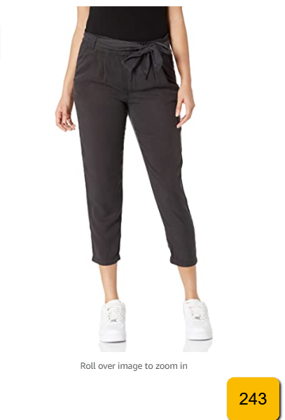 Daily Ritual Women's Lyocell Paper Bag-Waist Pant, Asphalt, 8