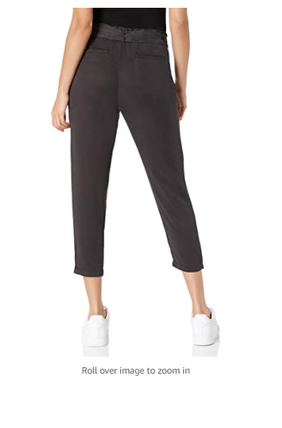 Daily Ritual Women's Lyocell Paper Bag-Waist Pant, Asphalt, 8