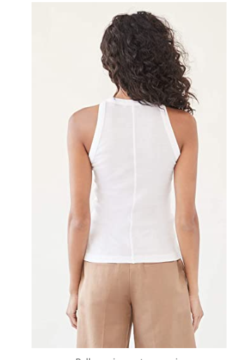 Vince Women's HIGH Neck Tank, Optic White, Large $95