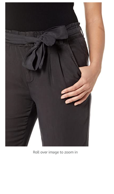Daily Ritual Women's Lyocell Paper Bag-Waist Pant, Asphalt, 8