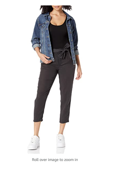 Daily Ritual Women's Lyocell Paper Bag-Waist Pant, Asphalt, 8