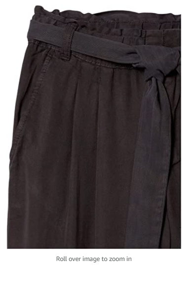 Daily Ritual Women's Lyocell Paper Bag-Waist Pant, Asphalt, 8