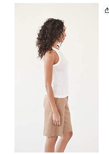 Vince Women's HIGH Neck Tank, Optic White, Large $95
