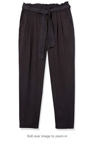 Daily Ritual Women's Lyocell Paper Bag-Waist Pant, Asphalt, 8