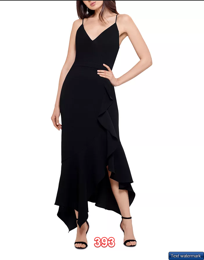 XSCAPE Scuba Crepe V-Neck Midi Dress Black 14 XSCAPE Women's Long flowy Dress