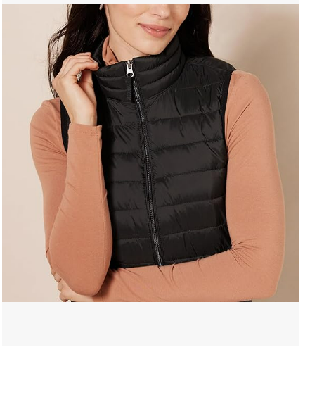 Amazon Essentials Women's Lightweight Water-Resistant Packable Puffer Vest Large