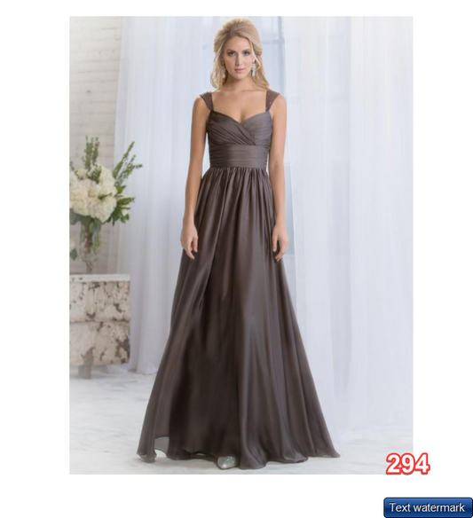 Belsoie by Jasmine Style L164055 Bridesmaid Gown Bridal Dress Steel Grey Sz 12
