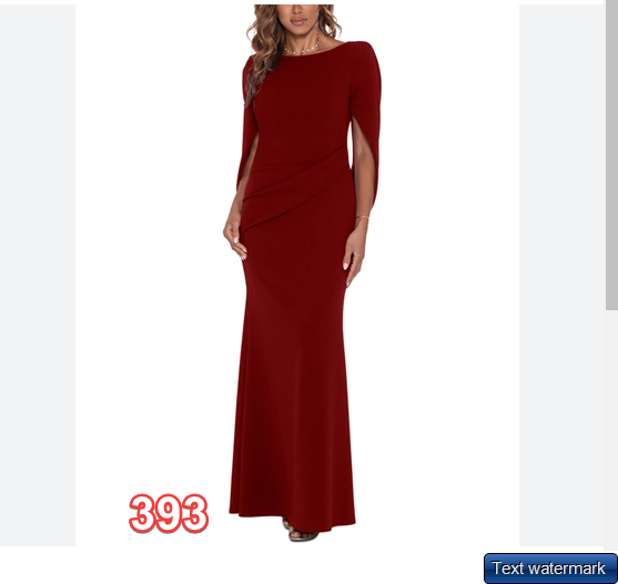 Betsy Adam Cape-Sleeve Gathered-Waist Dress Bordeaux 14 Betsy Adam Long Dress