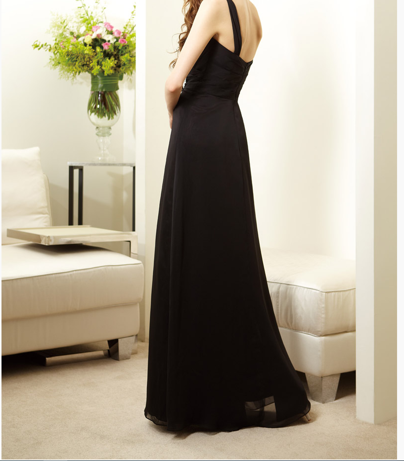 Belsoie by Jasmine Style L144007 Bridesmaid Gown Dress Black Sz 12 Bridal Dress