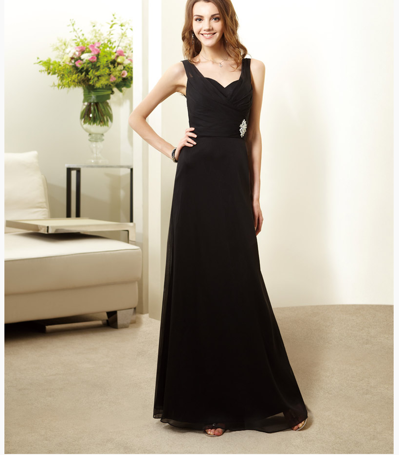 Belsoie by Jasmine Style L144007 Bridesmaid Gown Dress Black Sz 12 Bridal Dress
