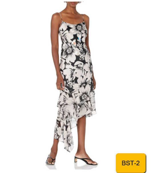 Adrianna Papell Women's Bias Cut Floral Printed Dress Blush/back Size 12