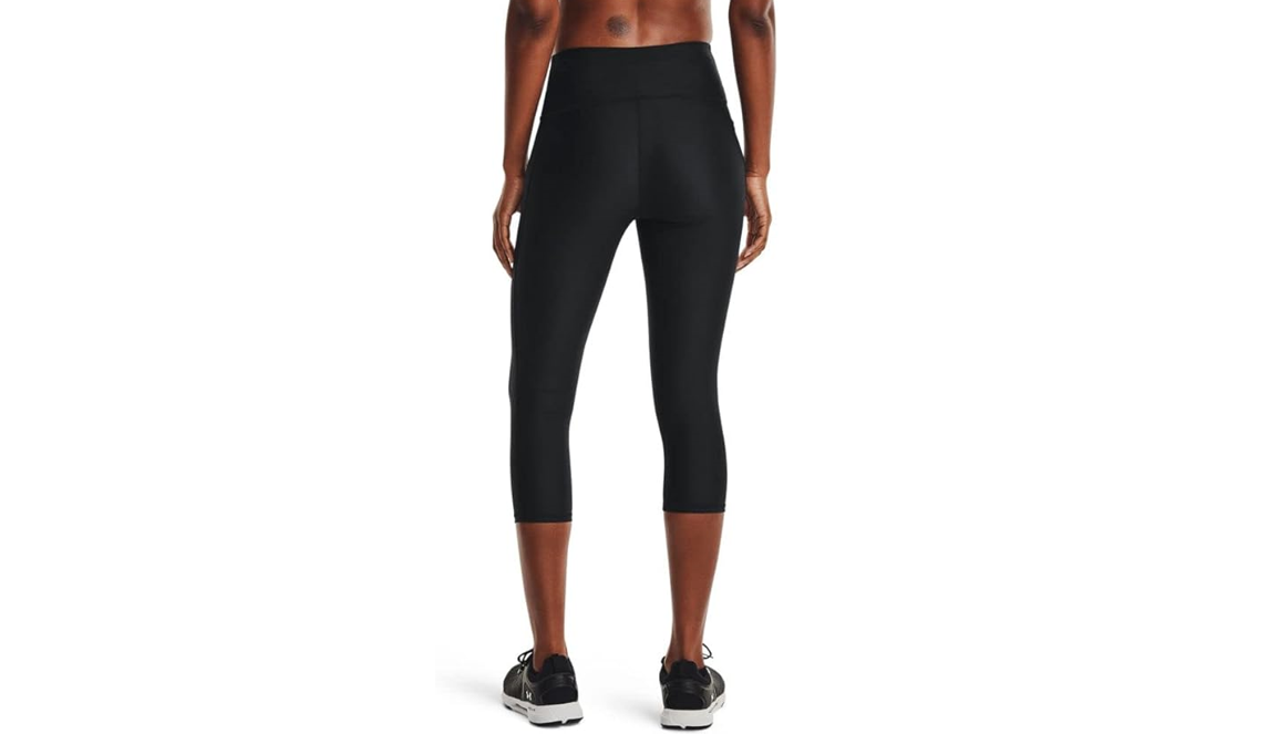 Under Armour Women's HeatGear High Waisted Pocketed Capri Pants, Black, Size XS