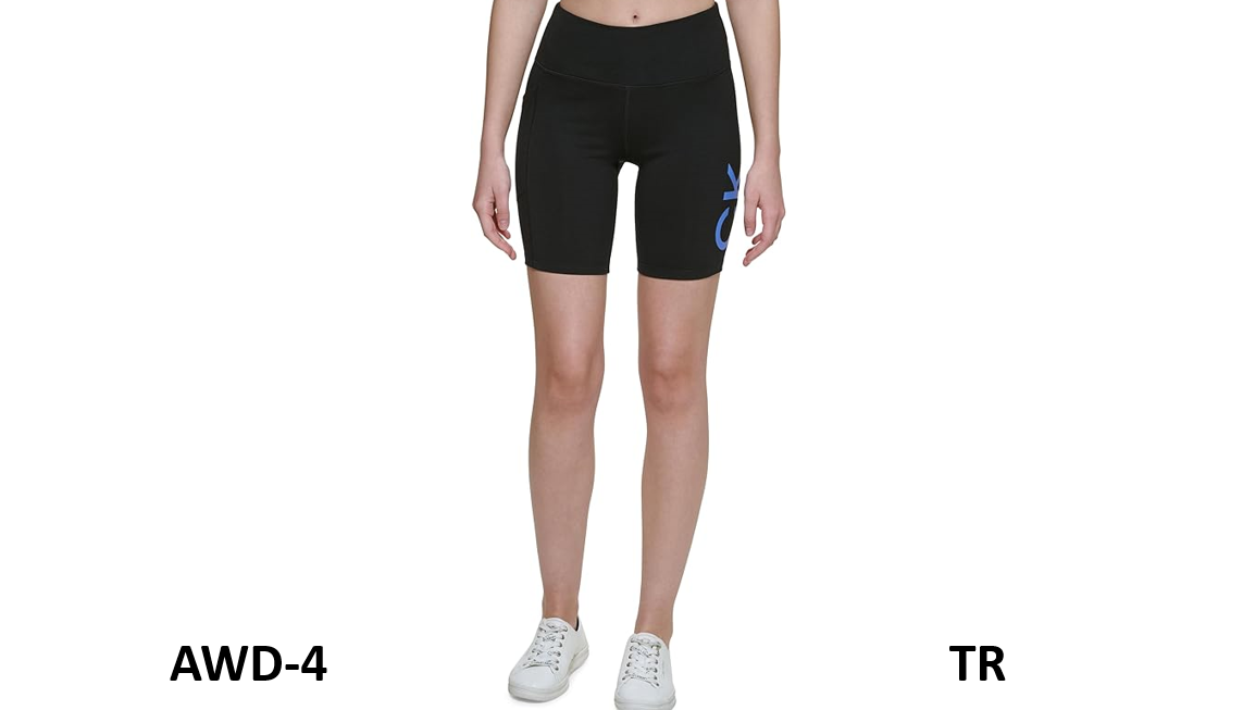 Calvin Klein Performance Women's High Waisted Logo Bike Shorts, Hyacinth, Small