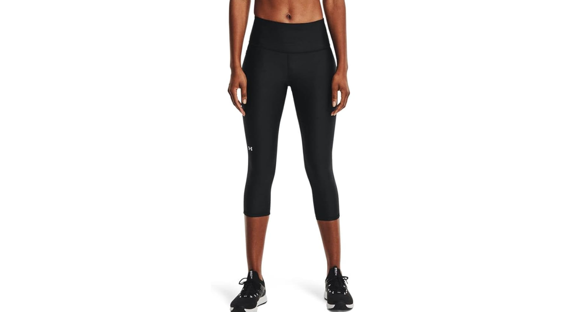 Under Armour Women's HeatGear High Waisted Pocketed Capri Pants, Black, Size XS