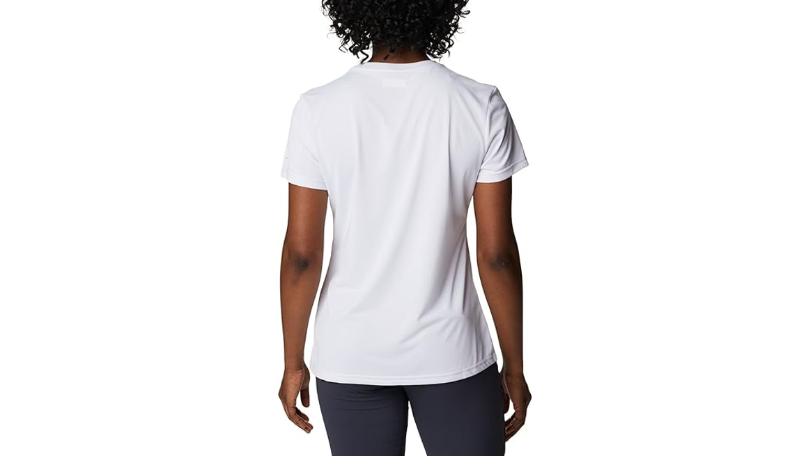 Columbia Women's Hike Short Sleeve Crew T-Shirt Top, White, Size Medium