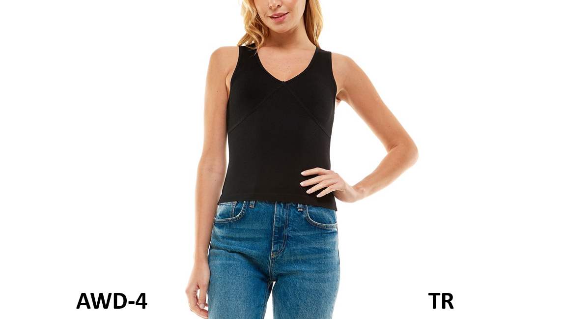 ULTRA FLIRT Women's Juniors' Seamless Ribbed Corset Tank Top, Black, Size Small