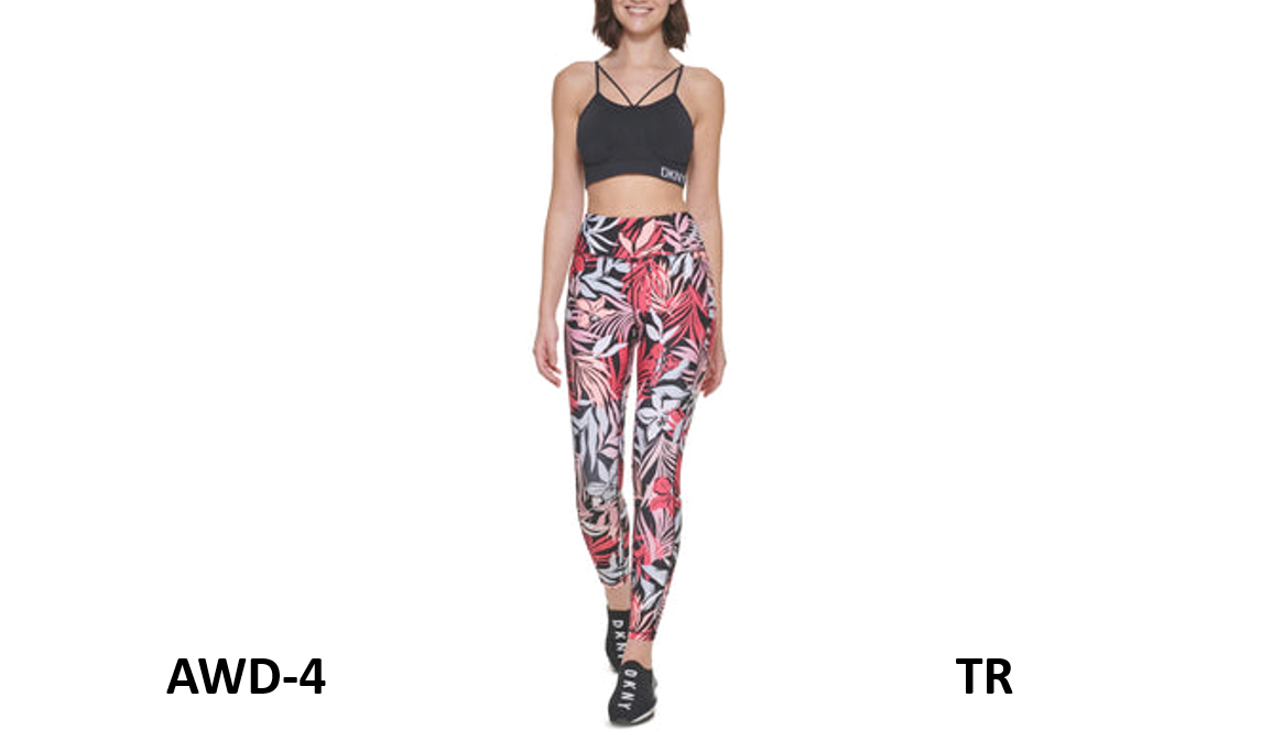 DKNY Women's Printed High Waist 7/8 Leggings Pant, Pink Multi, Size Small