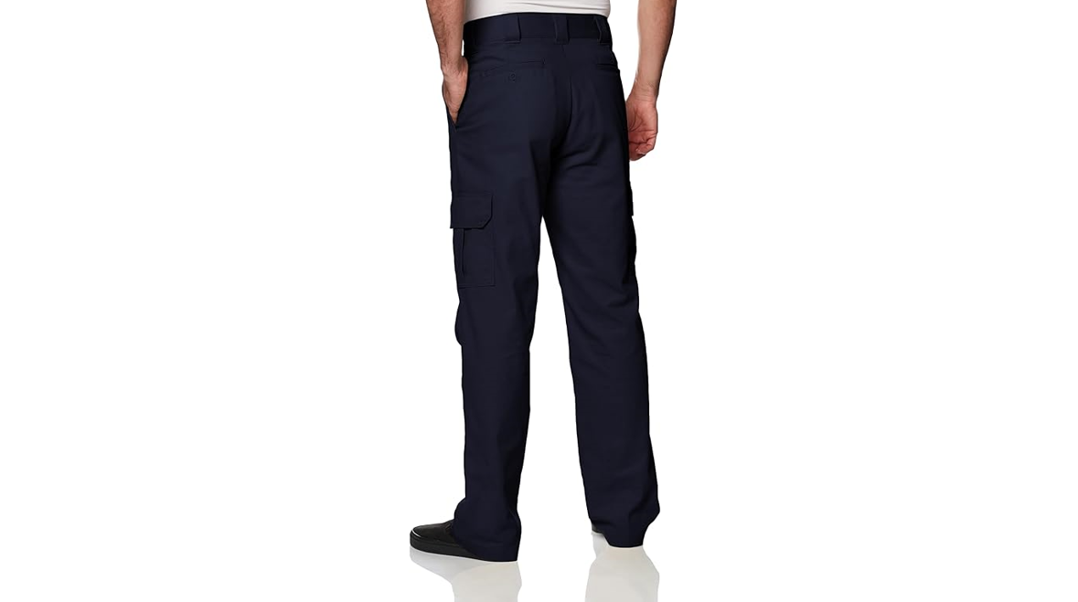 Essentials Men's Slim-Fit Stretch Cargo Pants Bottoms, Navy, 28W x 28L
