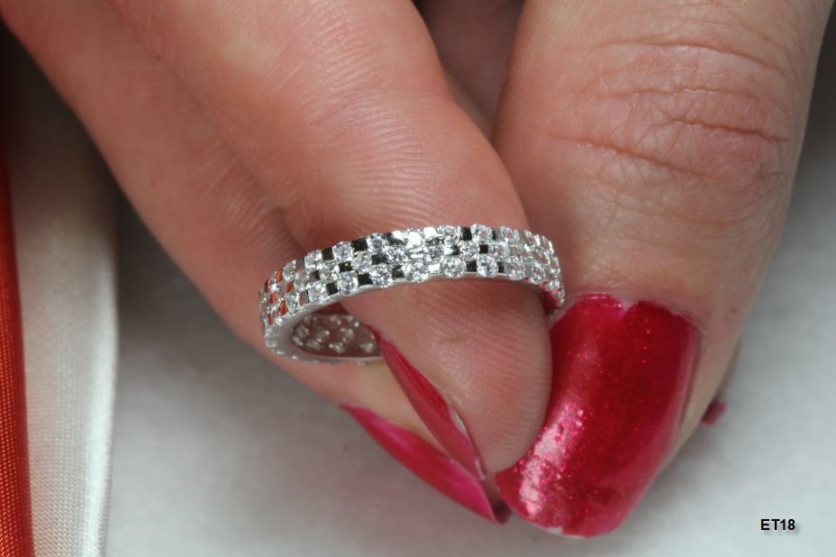 BEAUTIFUL NEW ETERNITY INFINITY ANNIVERSARY RING STERLING SILVER 925 1.69CTW