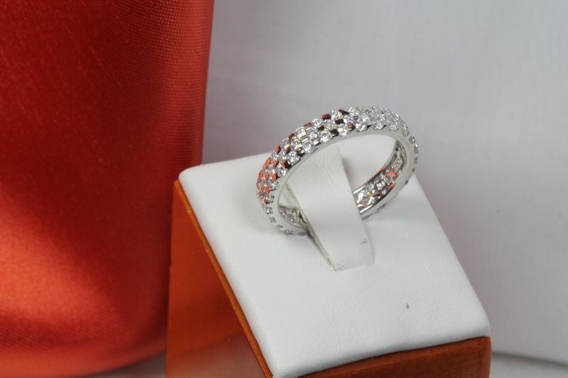 BEAUTIFUL NEW ETERNITY INFINITY ANNIVERSARY RING STERLING SILVER 925 1.69CTW