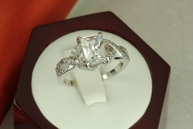 3.67CT STERLING SILVER CZ ANNIVERSARY ENGAGEMENT WEDDING PAVE HALO RING SZ5-9