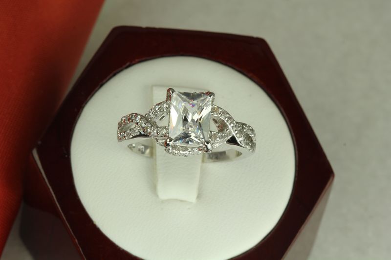 3.67CT STERLING SILVER CZ ANNIVERSARY ENGAGEMENT WEDDING PAVE HALO RING SZ5-9