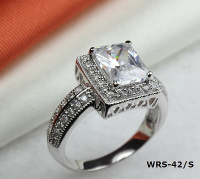 5.88 CT VINTAGE STYLE 925 STERLING SILVER ENGAGEMENT RING WEDDING RING WRS-42-MT