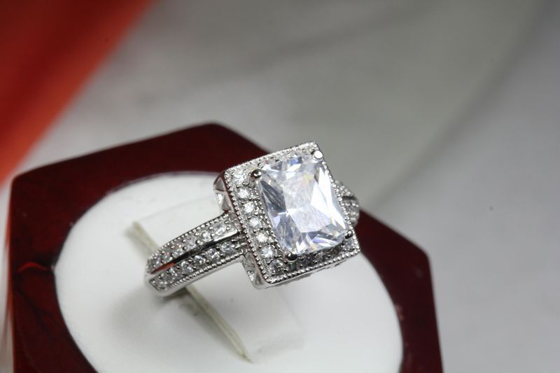 5.88 CT VINTAGE STYLE 925 STERLING SILVER ENGAGEMENT RING WEDDING RING WRS-42-MT