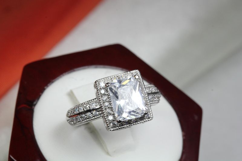 5.88 CT VINTAGE STYLE 925 STERLING SILVER ENGAGEMENT RING WEDDING RING WRS-42-MT