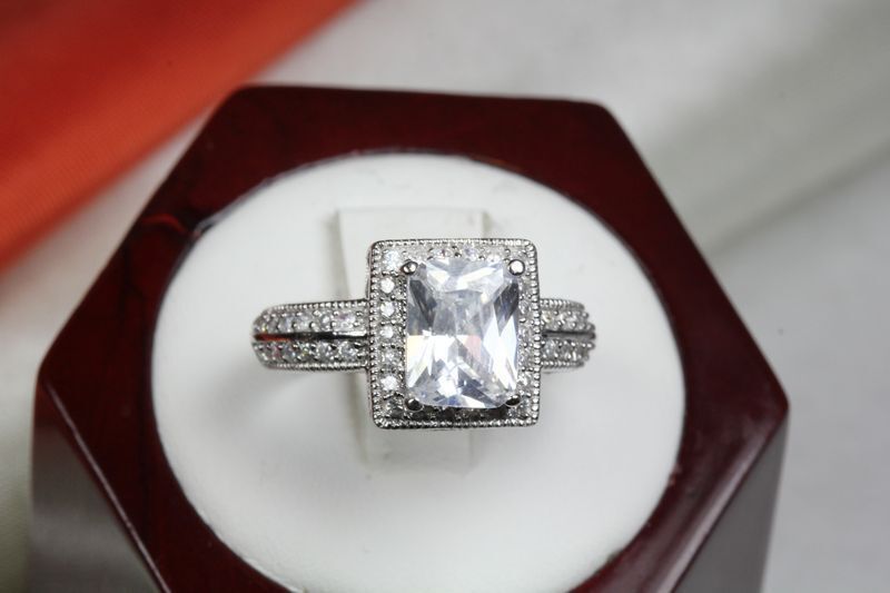 5.88 CT VINTAGE STYLE 925 STERLING SILVER ENGAGEMENT RING WEDDING RING WRS-42-MT
