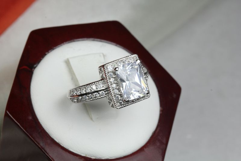 5.88 CT VINTAGE STYLE 925 STERLING SILVER ENGAGEMENT RING WEDDING RING WRS-42-MT