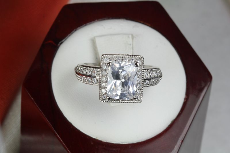 5.88 CT VINTAGE STYLE 925 STERLING SILVER ENGAGEMENT RING WEDDING RING WRS-42-MT