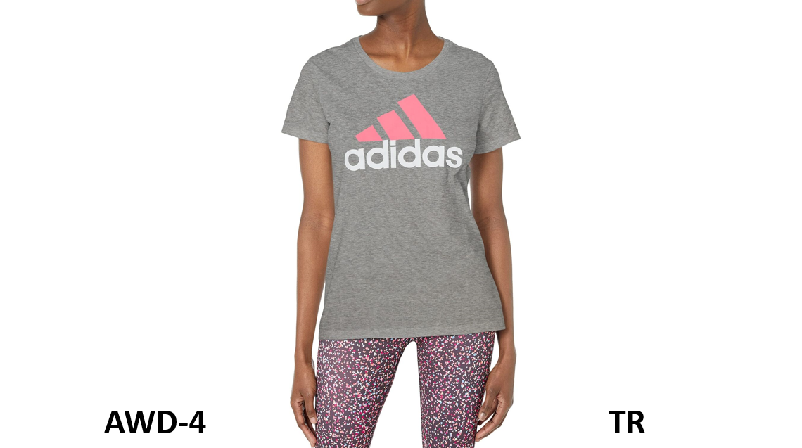 adidas Women's Shirt Crewneck Short Sleeve Badge of Sport Top, Gray, Size Small