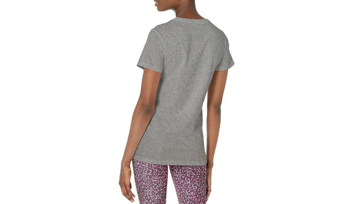 adidas Women's Shirt Crewneck Short Sleeve Badge of Sport Top, Gray, Size Small