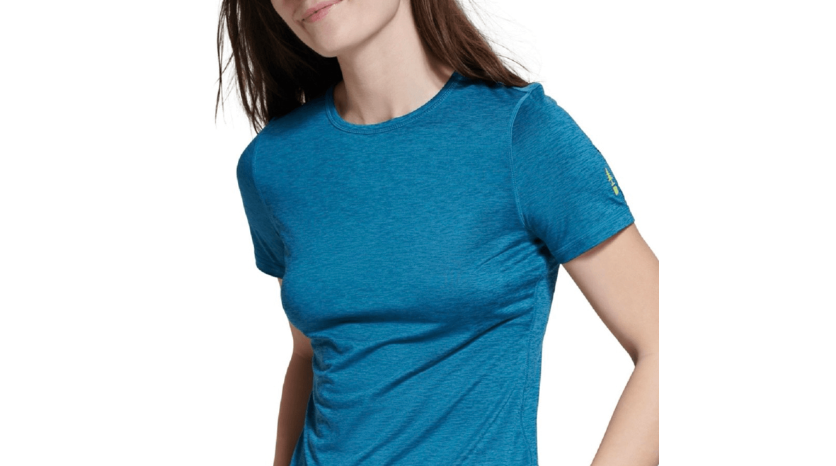Bass Outdoor Women's Cross Performance Base Layer Storm Blue T-Shirt, Size XS