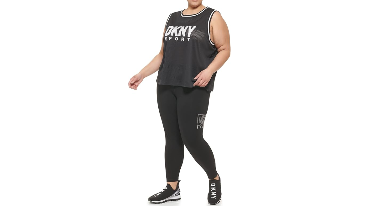 DKNY Women's Summer Tops Short Sleeve T-Shirt, Black, X-Small
