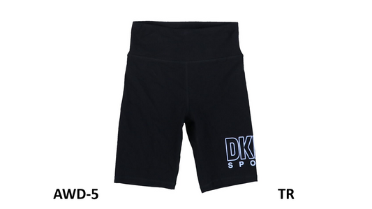 DKNY Women' Bike Shorts High-Waist Athleticwear Gym Logo Workout Bottom Black XS